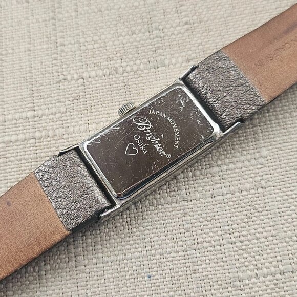 Brighton Ladies Wristwatch OSAKA Gray Metalic Leather Strap Quartz Analog Watch main image 11